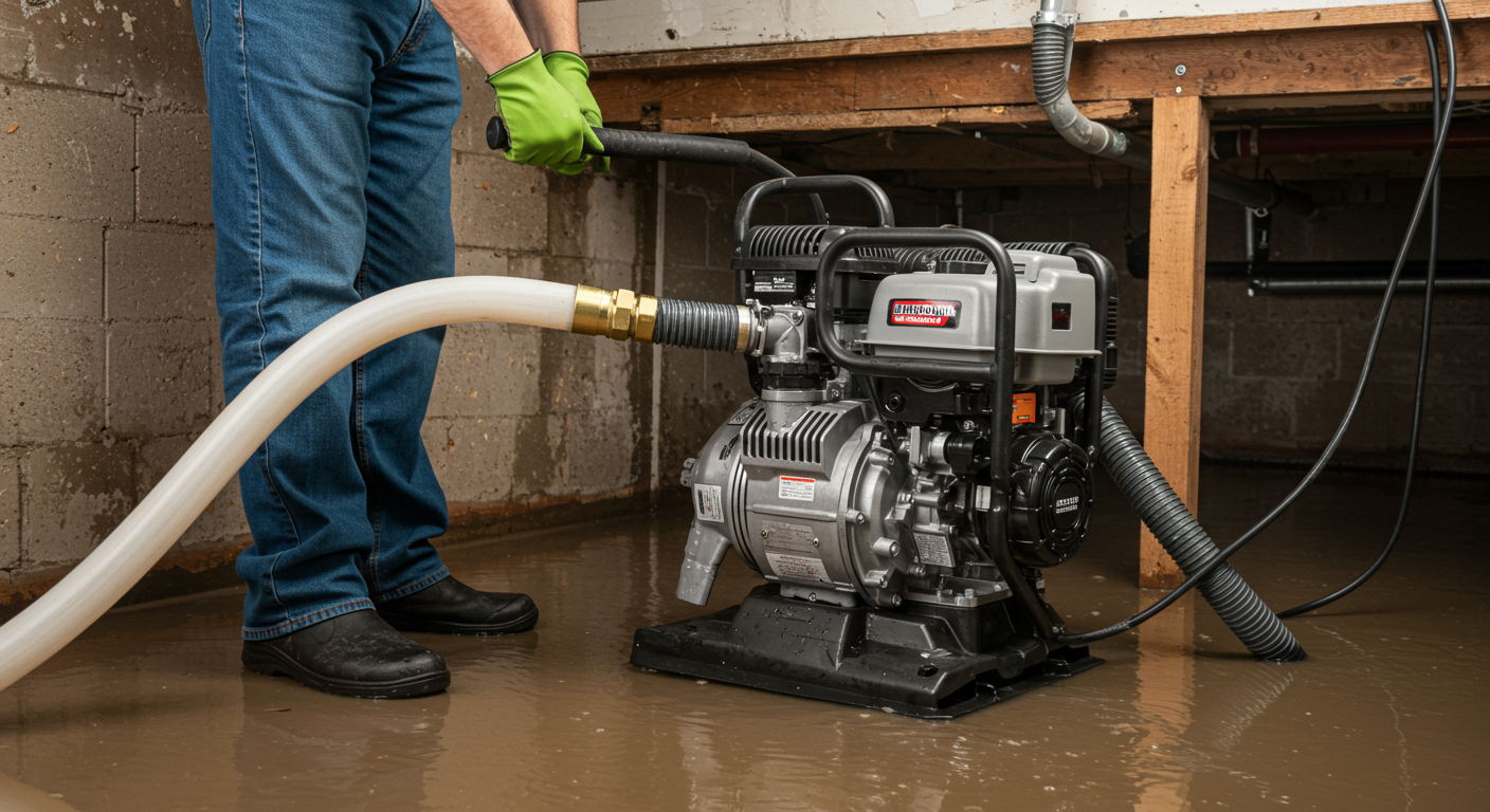 Water Removal in Crawl Space