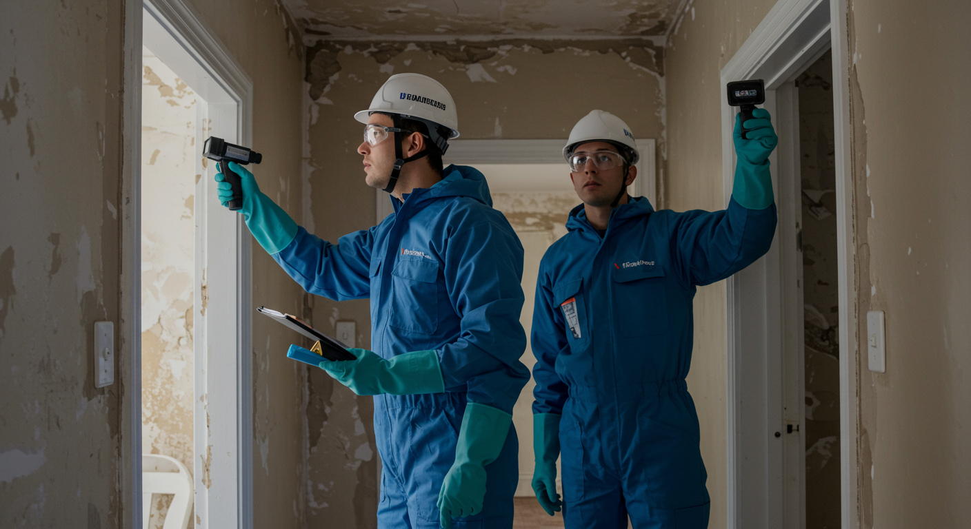 Professionals Assessing Water Damage